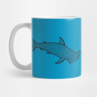 Hammerhead Sharks in Love - cool animal ink art - on light colors Mug